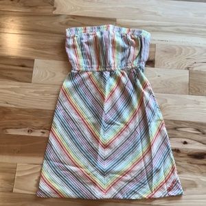 Billabong Sz Med Strapless Dress/cover up rainbow